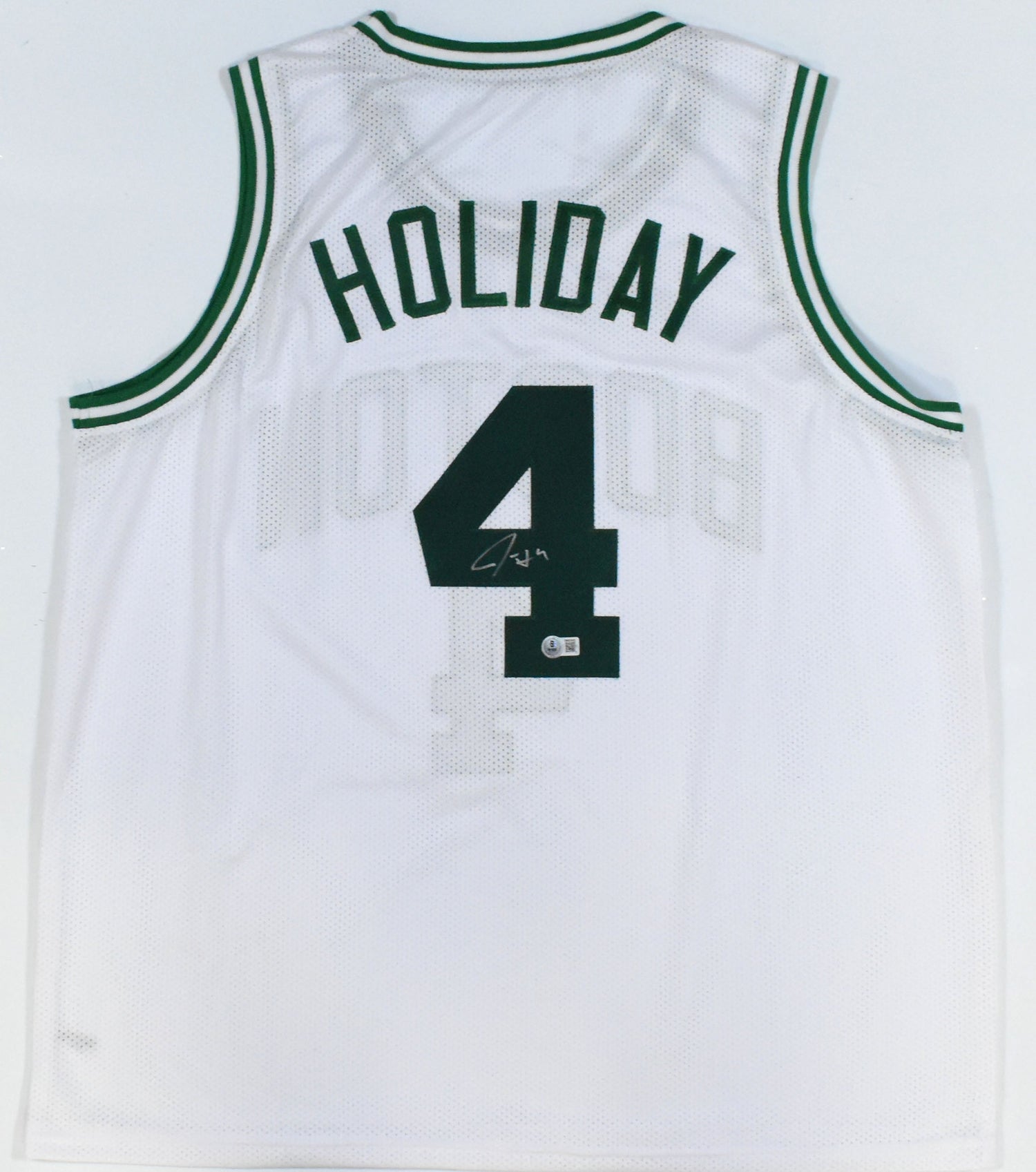 Jrue Holiday Autographed White Pro Style Jersey - Beckett W Hologram *Silver