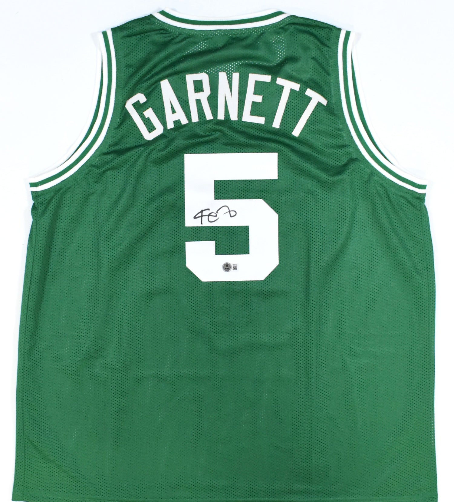 Kevin Garnett Autographed Green Pro Style Jersey - Beckett W Hologram *Black