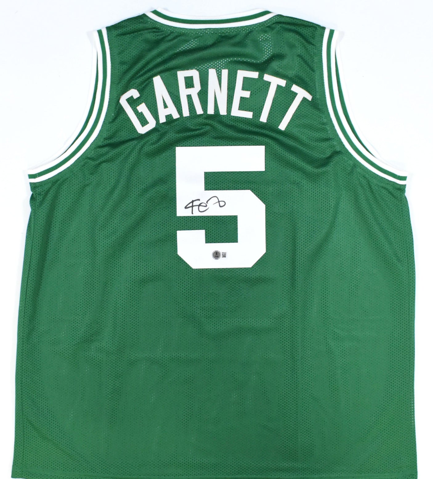 Kevin Garnett Autographed Green Pro Style Jersey - Beckett W Hologram *Black