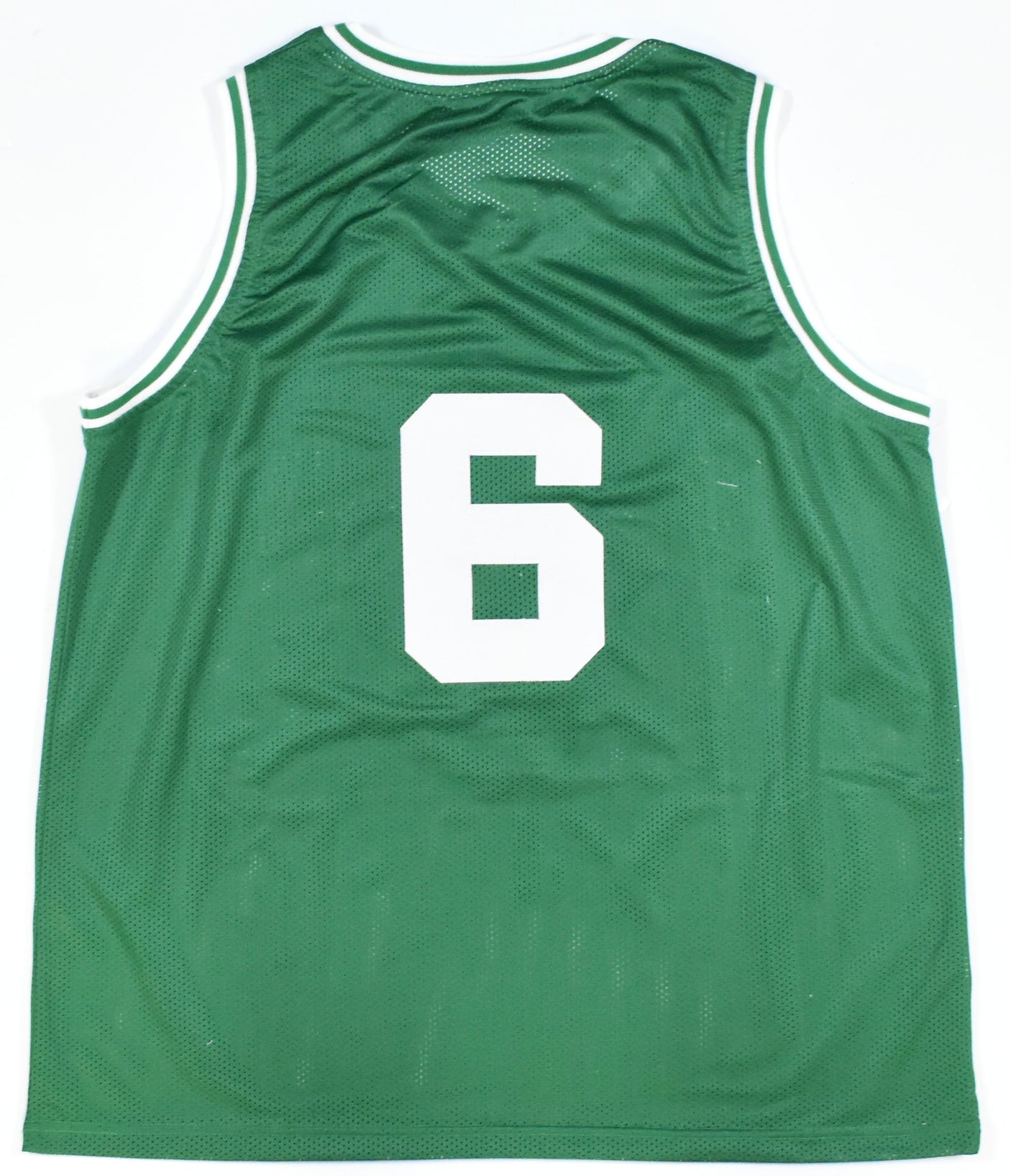 Bill Russell Autographed Green Pro Style Jersey - Beckett *Black