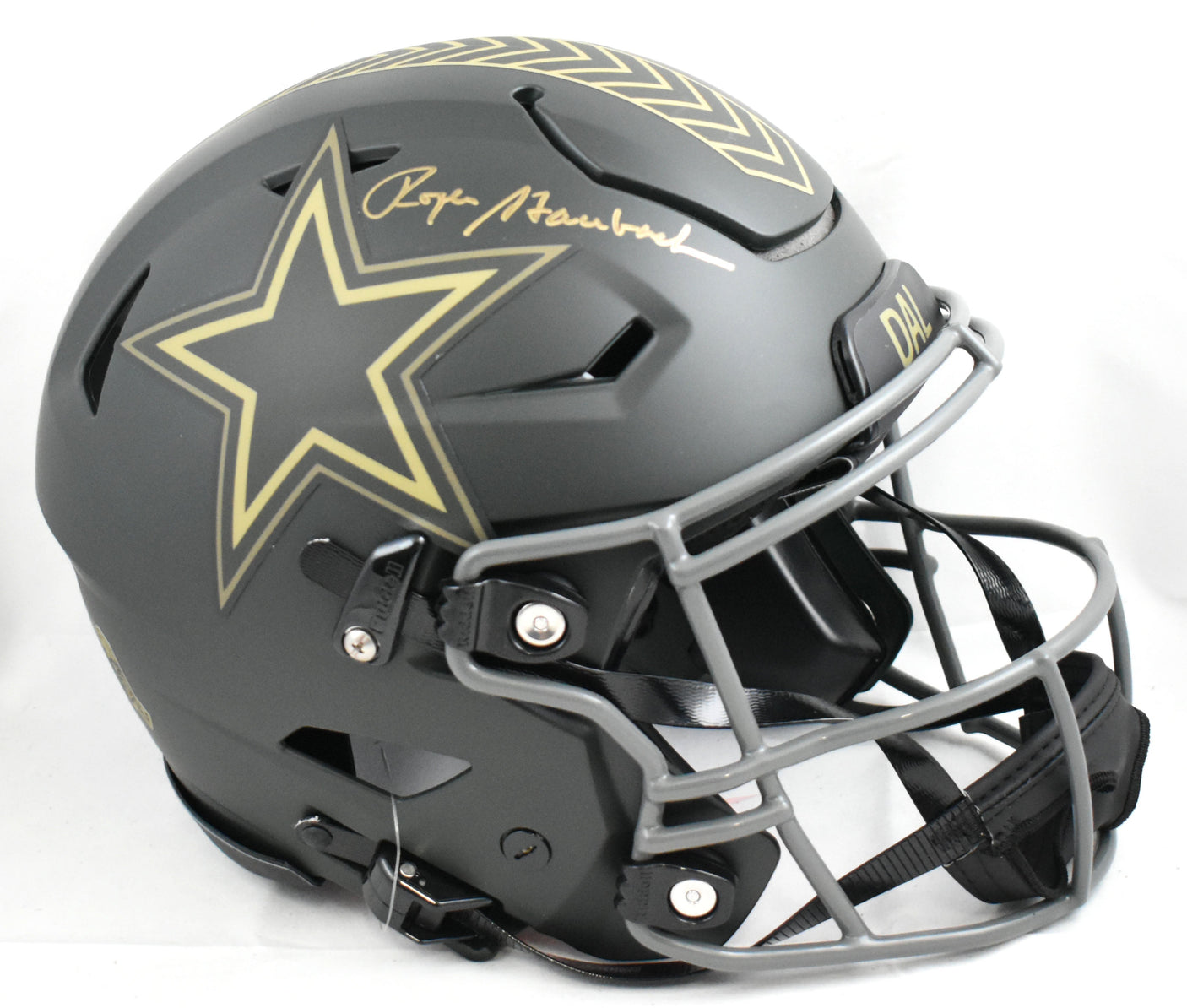 Roger Staubach Signed Cowboys F/S Salute 2025 Speed Flex Helmet - Beckett W Holo