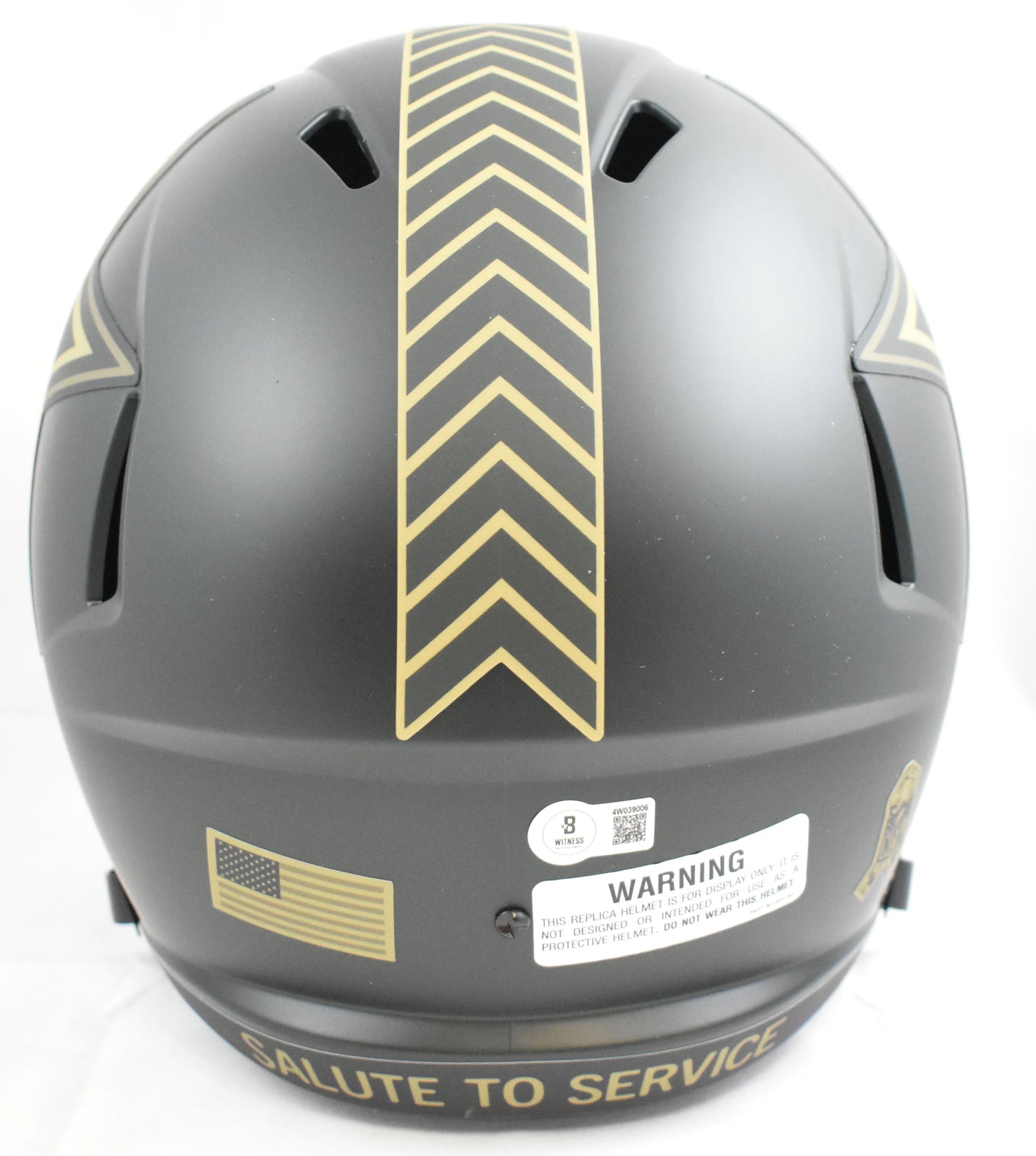 Roger Staubach Autographed Cowboys F/S Salute 2025 Speed Helmet - Beckett W Holo