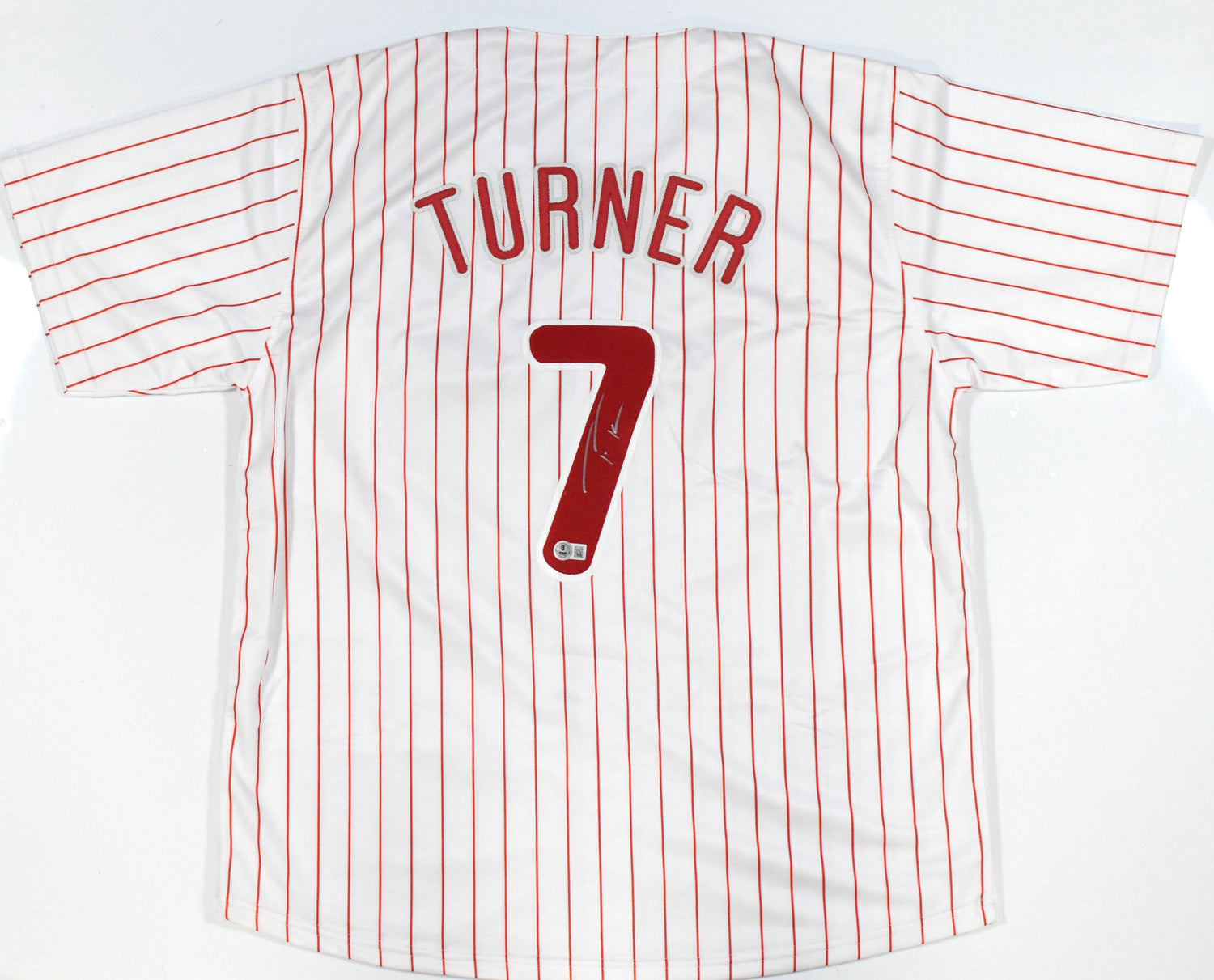 Trea Turner Autographed White Pro Style Jersey - Beckett W Hologram *Silver