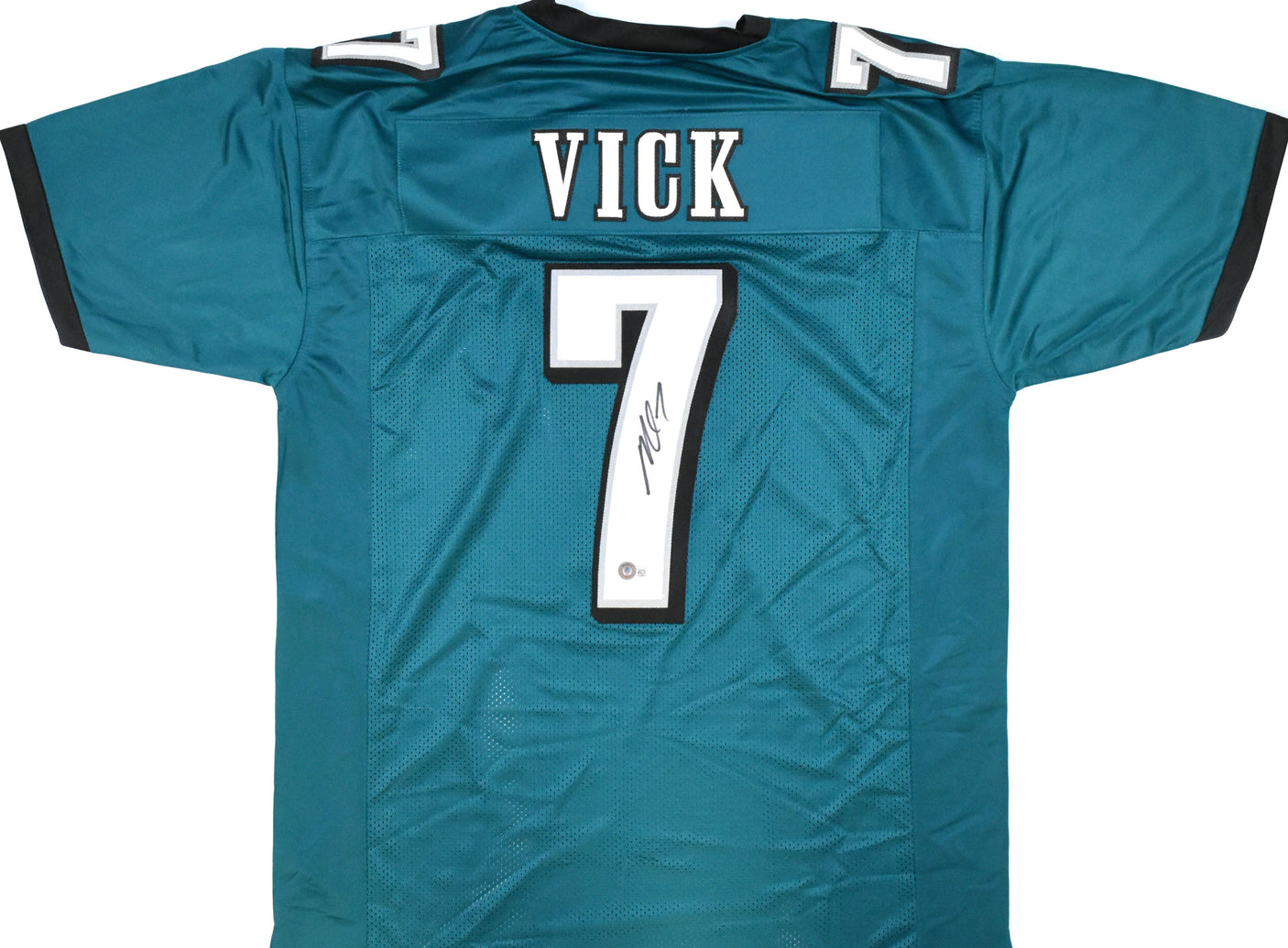 Michael Vick Autographed Midnight Green Pro Style Jersey - Beckett W Hologram