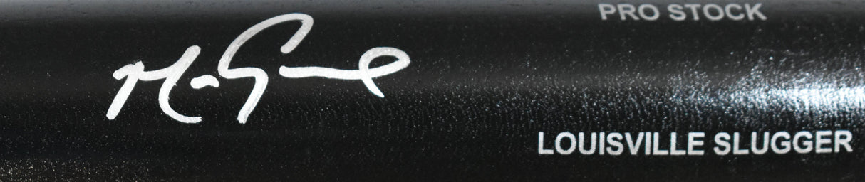 Mark Grace Signed Black Louisville Slugger Pro Baseball Bat - Beckett W Holo