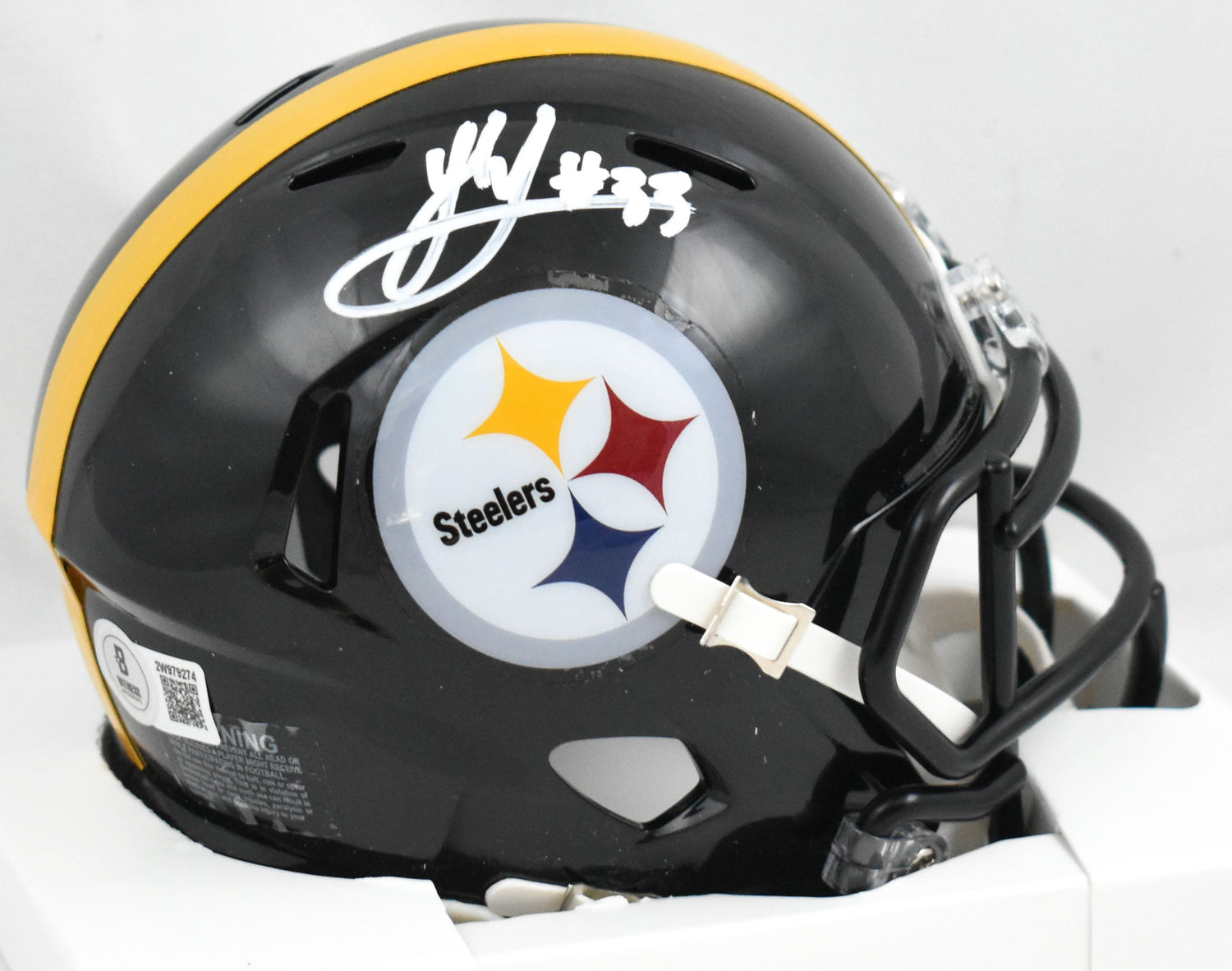 Jack Sawyer Signed Pittsburgh Steelers Speed Mini Helmet - Beckett W Holo *White