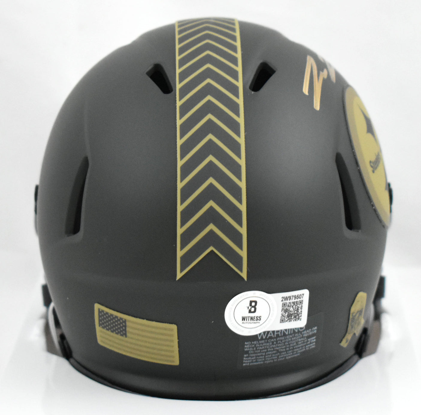 Pat Freiermuth Autographed Steelers Salute 2025 Speed Mini Helmet-Beckett W Holo