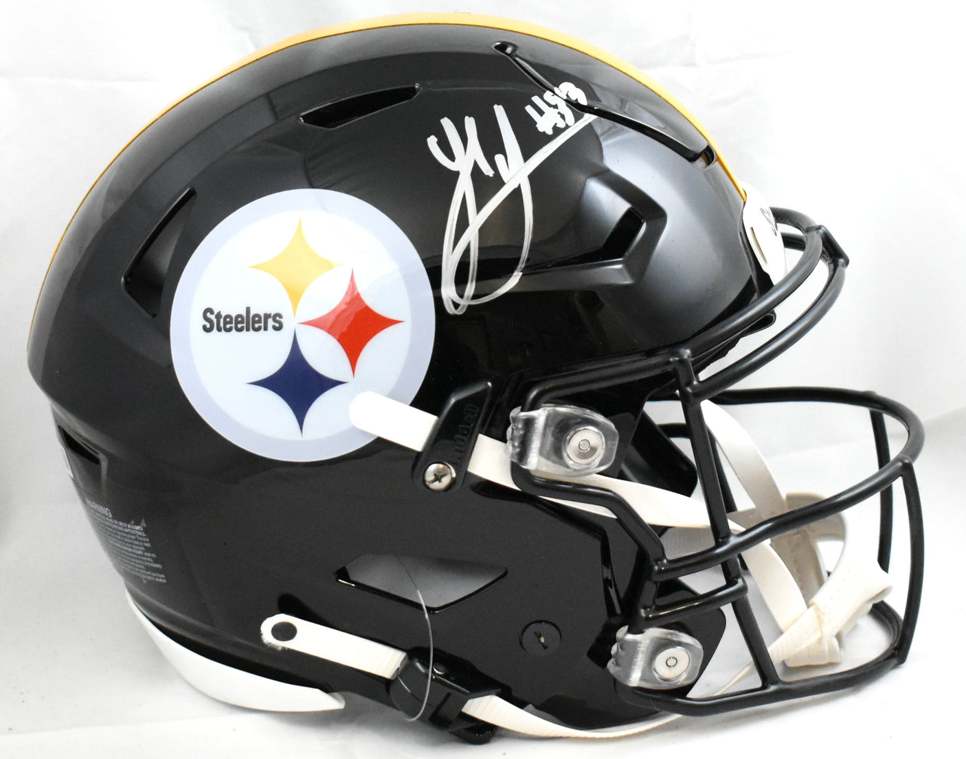 Jack Sawyer Autographed Steelers F/S SpeedFlex Helmet - Beckett W Holo *Silver