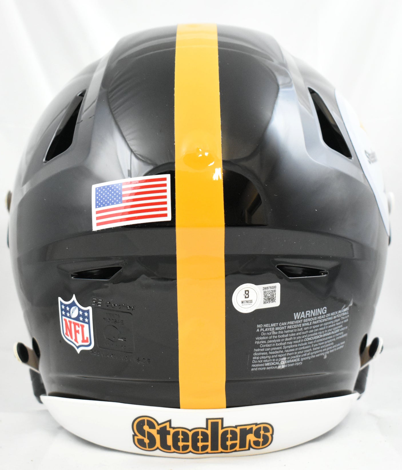 Jack Sawyer Autographed Steelers F/S SpeedFlex Helmet - Beckett W Holo *Silver