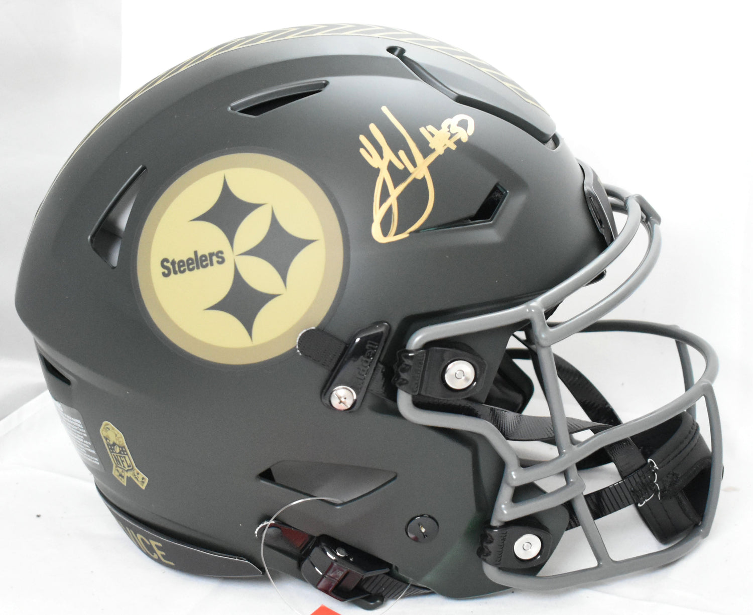 Jack Sawyer Signed Steelers F/S Salute 2025 Speed Flex Helmet - Beckett W Holo