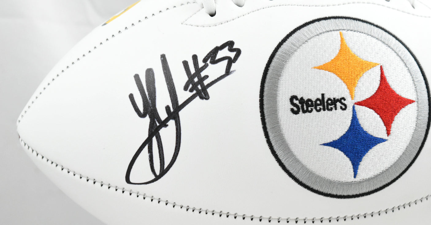 Jack Sawyer Autographed Pittsburgh Steelers Logo Football - Beckett W Hologram