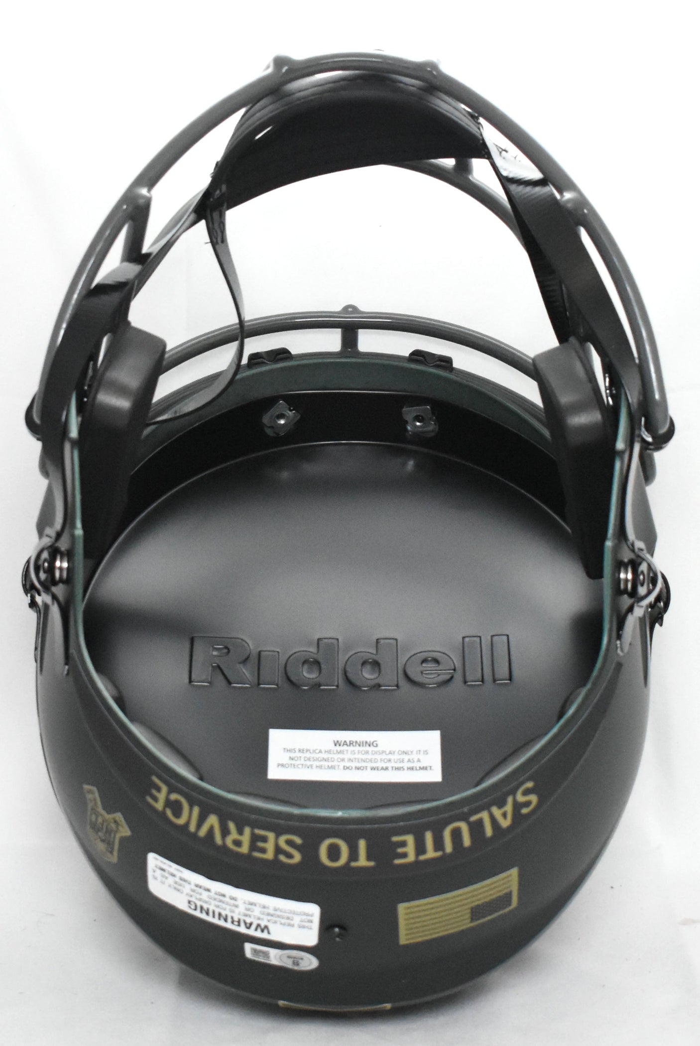 Jack Sawyer Autographed Steelers F/S Salute 2025 Speed Helmet-Beckett W Hologram