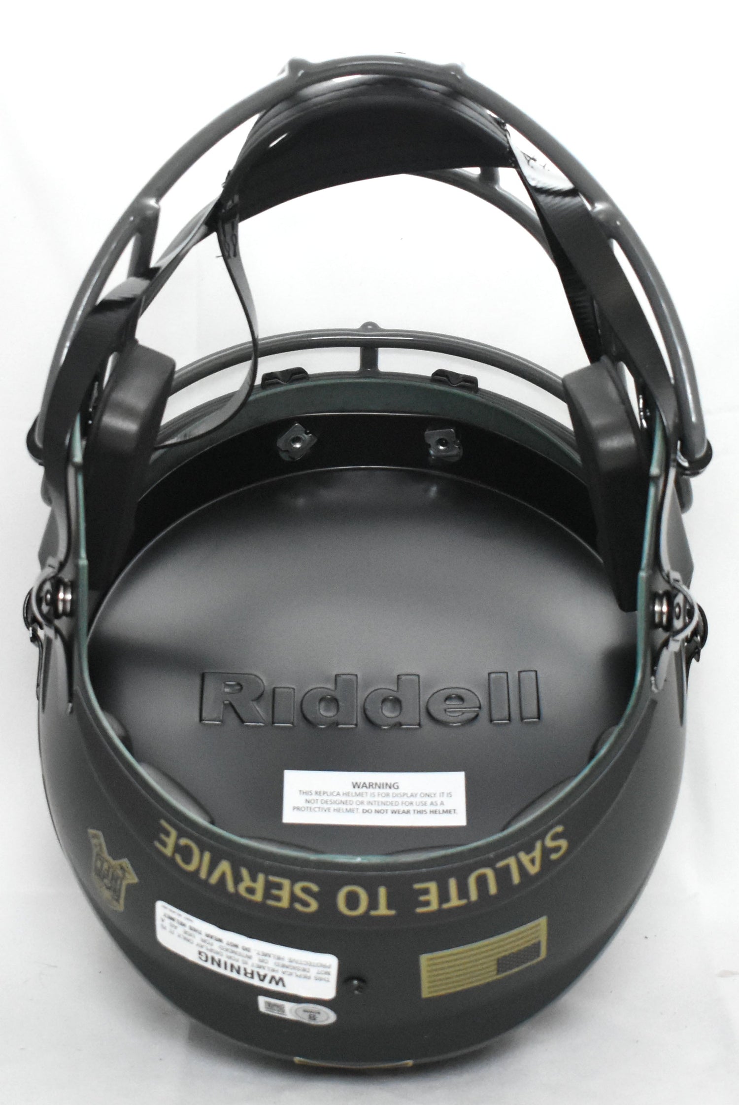 Jack Sawyer Autographed Steelers F/S Salute 2025 Speed Helmet-Beckett W Hologram