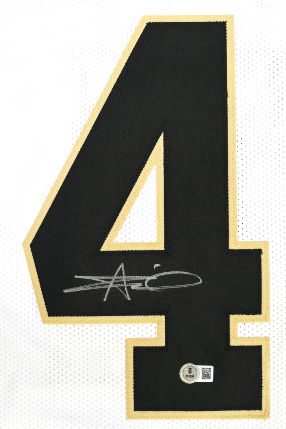 Alvin Kamara Autographed White Pro Style Jersey - Beckett W Hologram