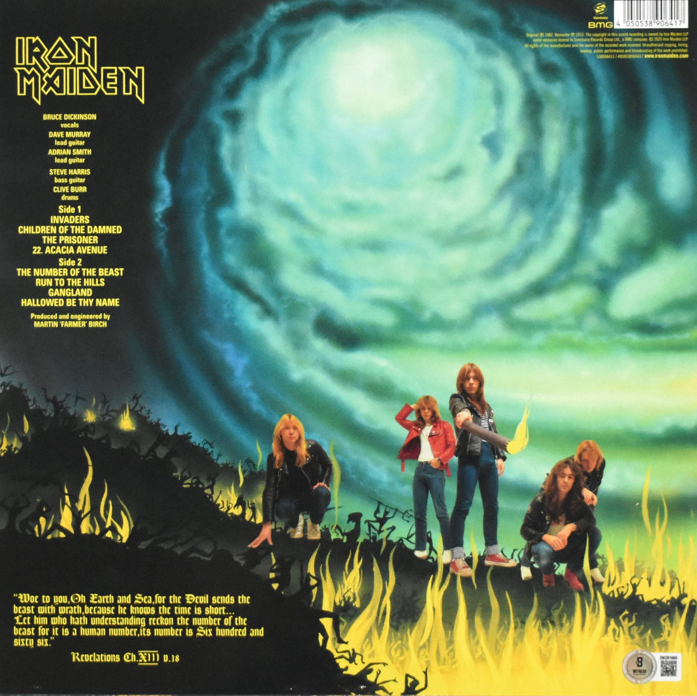 Bruce Dickinson Autographed Iron Maiden The Number of the Beast Vinyl-Beckett W