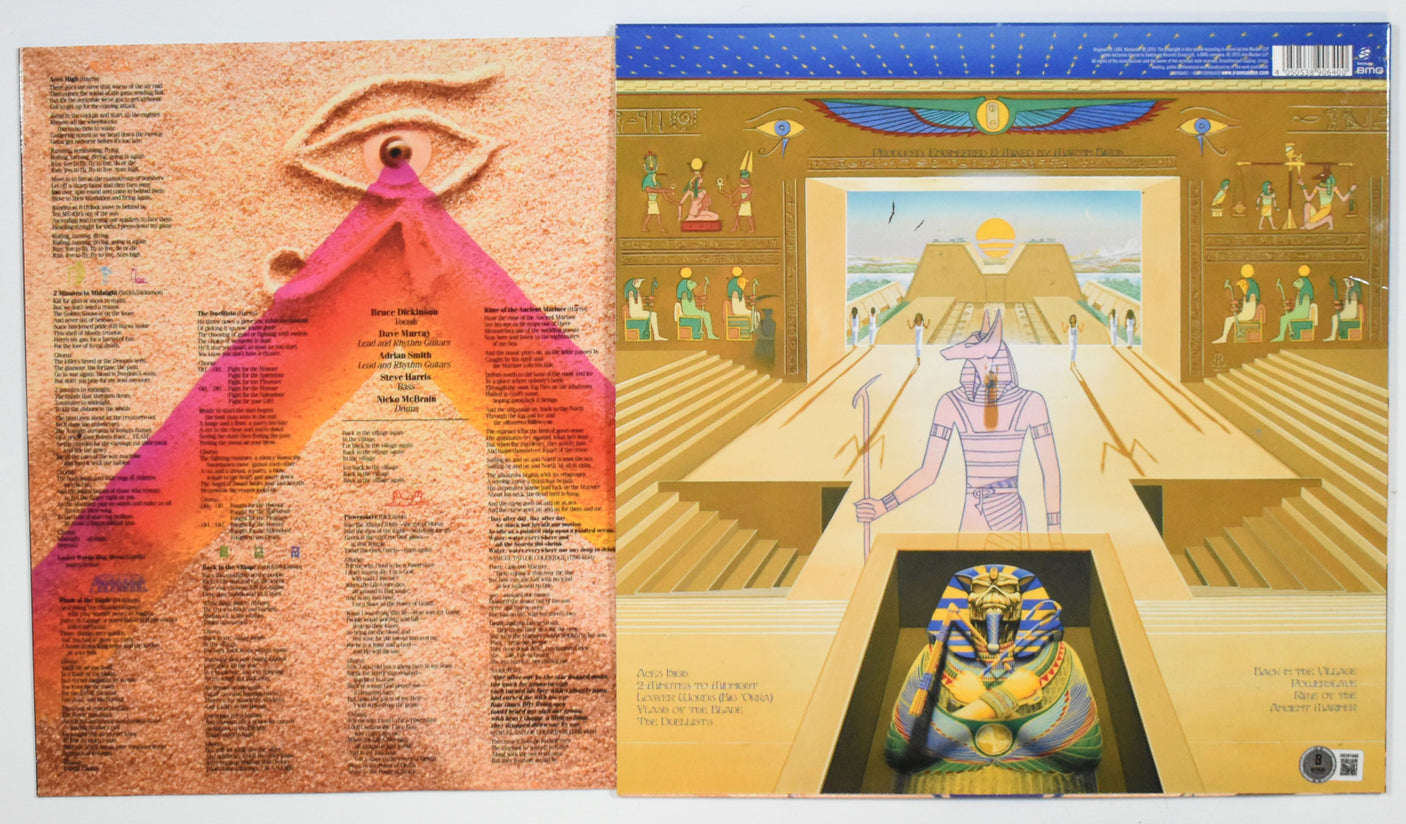 Bruce Dickinson Autographed Iron Maiden Powerslave Vinyl - Beckett W Hologram