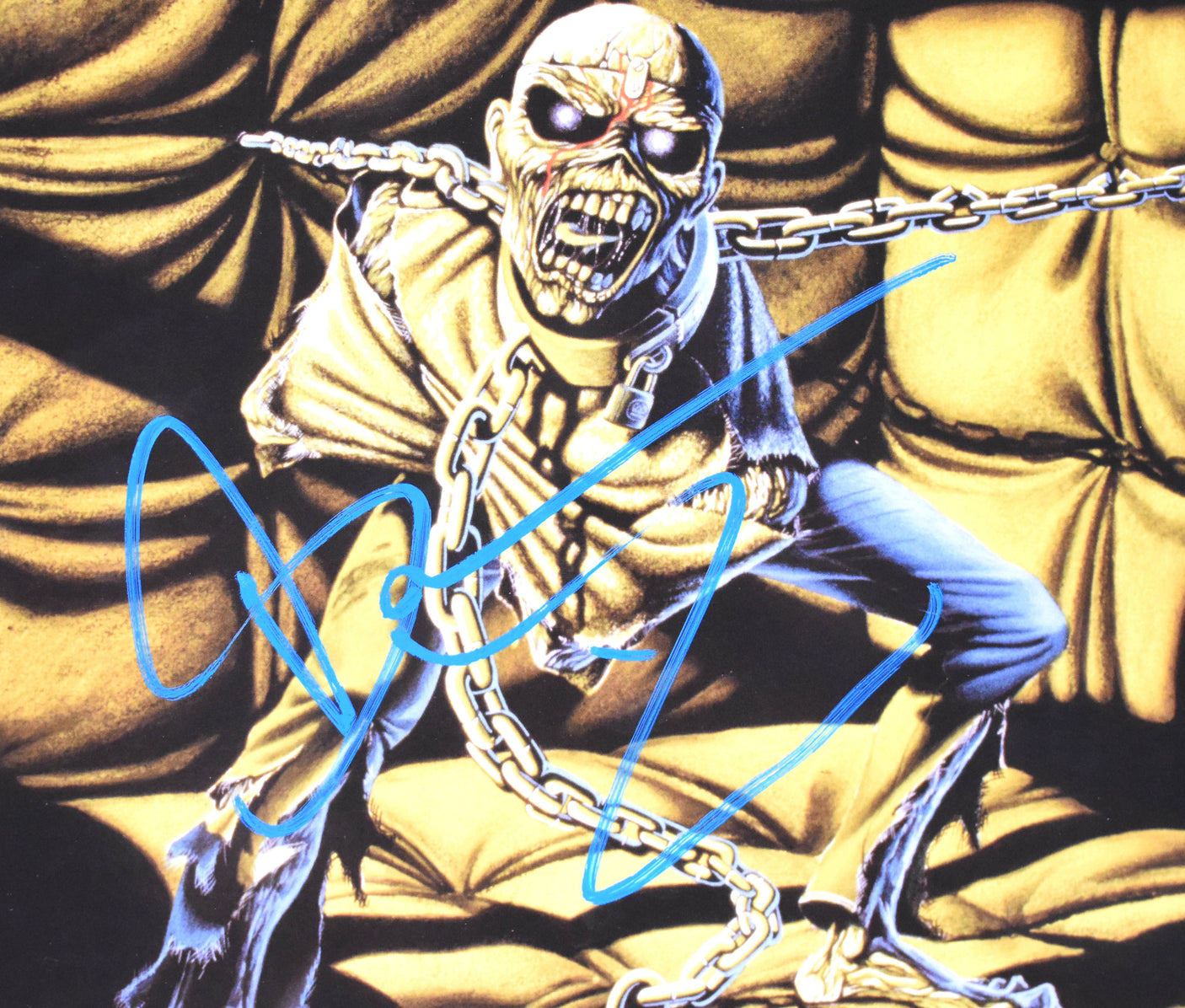 Bruce Dickinson Autographed Iron Maiden Piece of Mind Vinyl - Beckett W Hologram