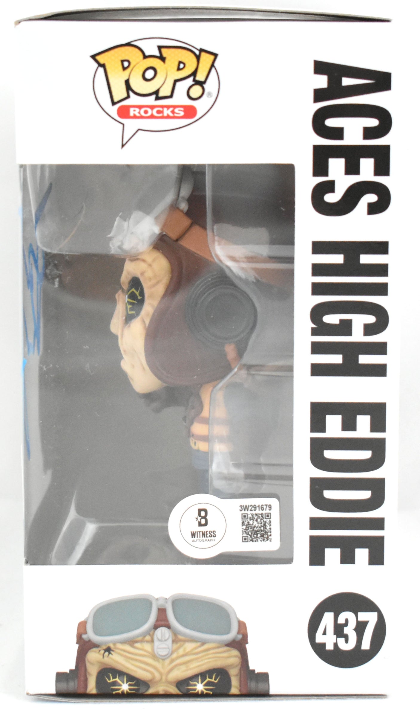 Bruce Dickinson Signed Iron Maiden Aces High Eddie Funko Pop #437-Beckett W Holo