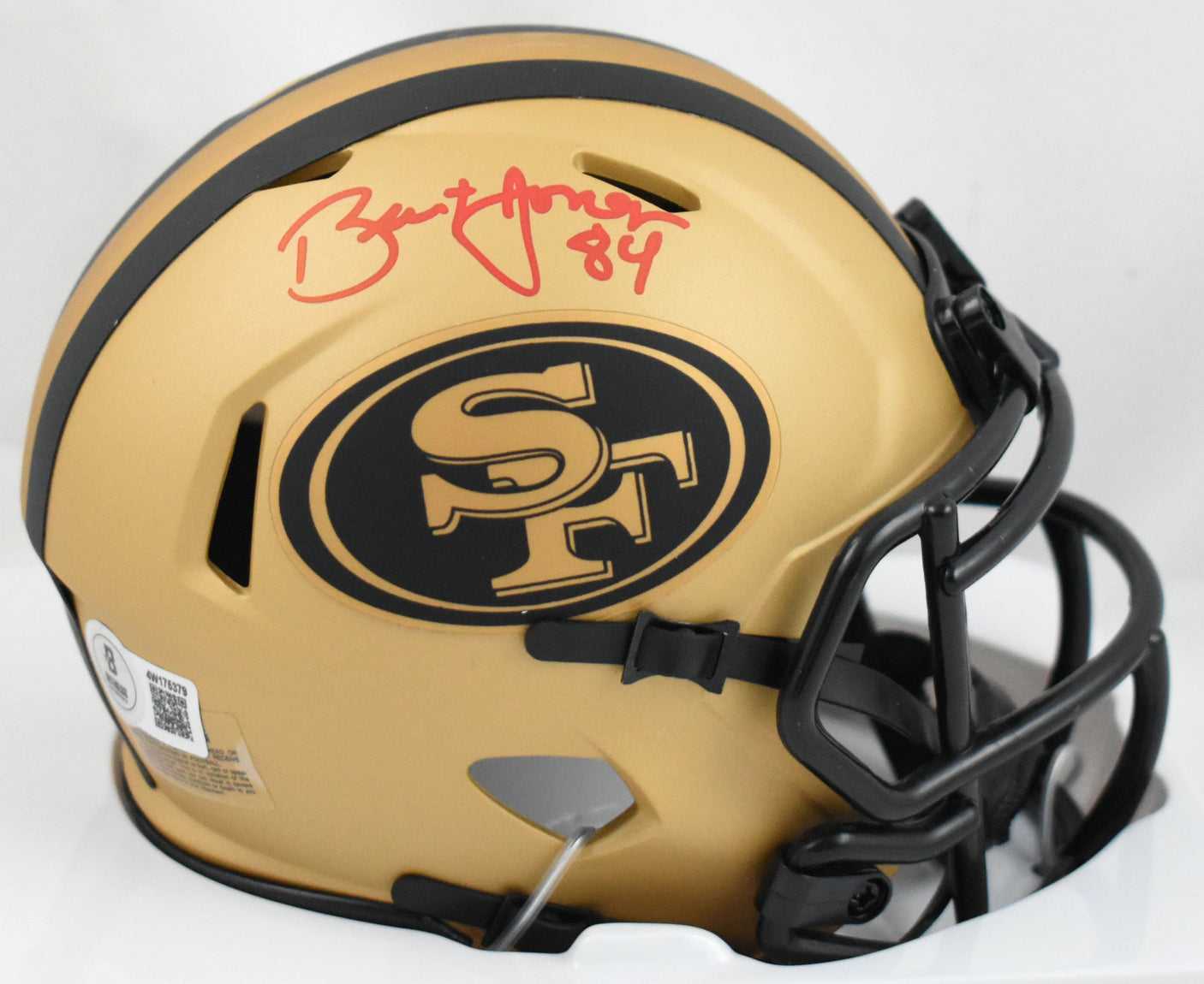 Brent Jones Autographed San Fransico 49ers Rave Speed Mini Helmet-Beckett W Holo
