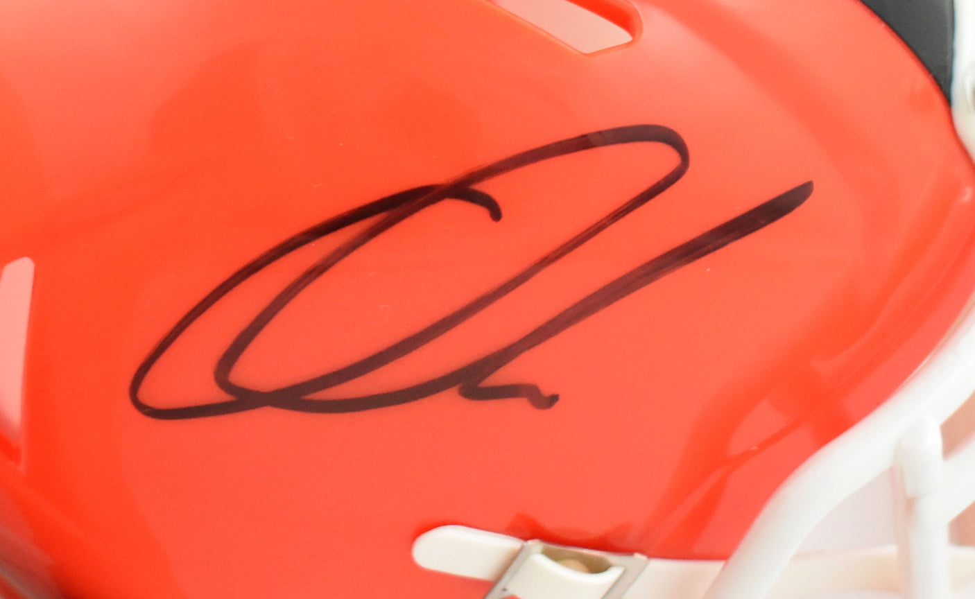 Quinshon Judkins Autographed Cleveland Browns Speed Mini Helmet - Beckett W Holo