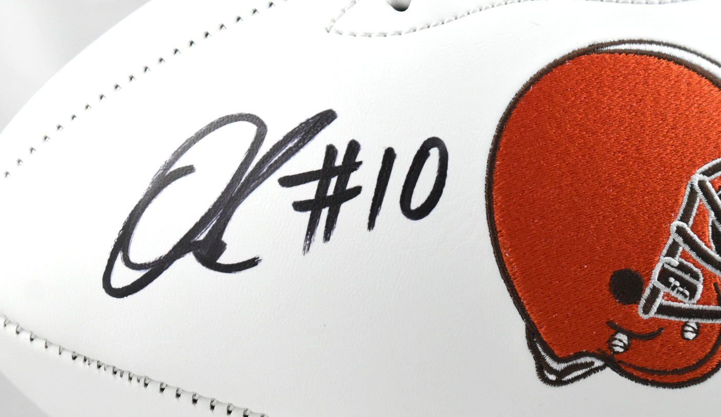 Quinshon Judkins Autographed Cleveland Browns Logo Football - Beckett W Hologram