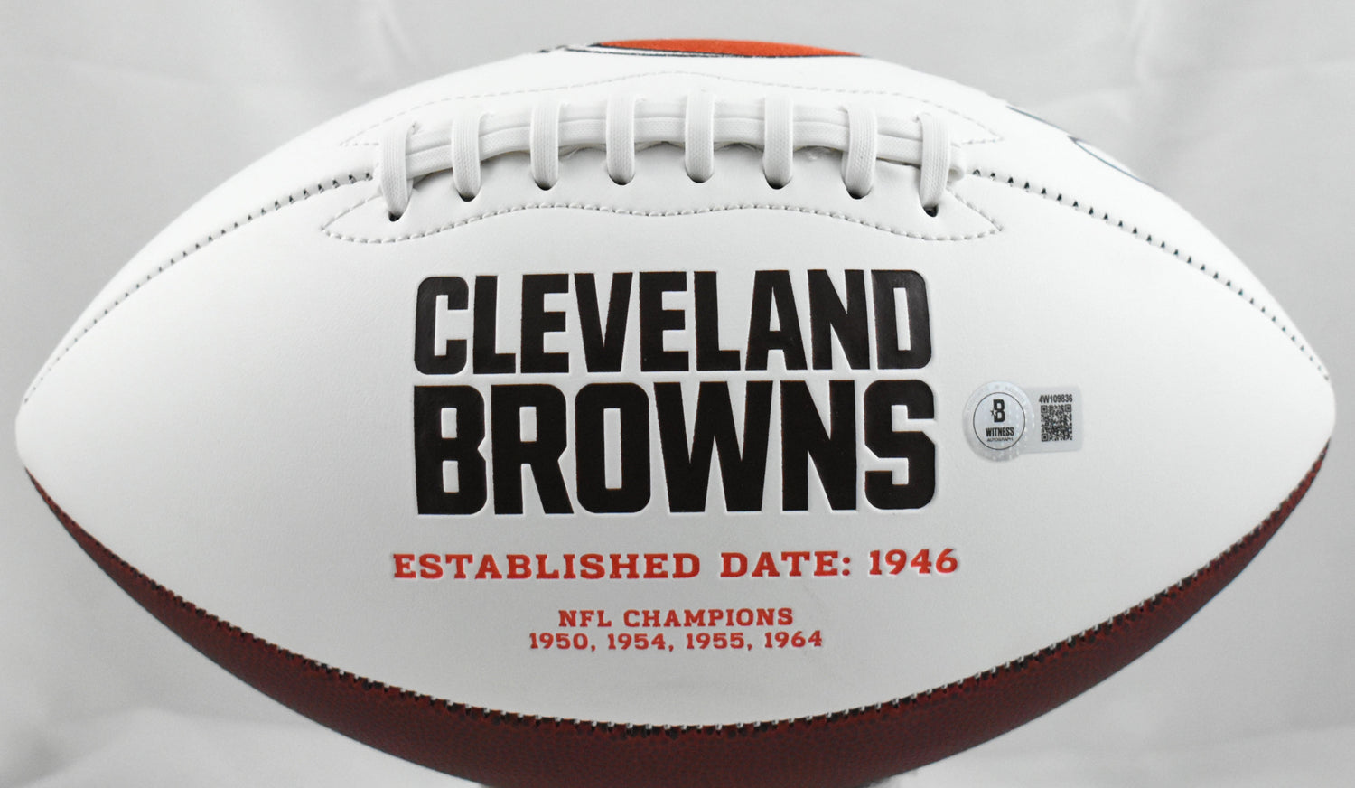 Quinshon Judkins Autographed Cleveland Browns Logo Football - Beckett W Hologram
