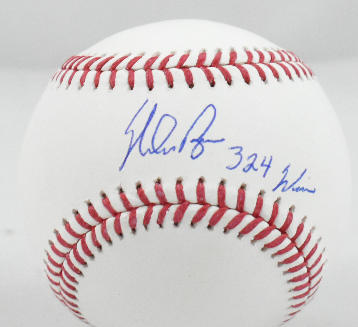 Nolan Ryan Autographed Rawlings OML Baseball w/ 324 Wins - PSA *Blue