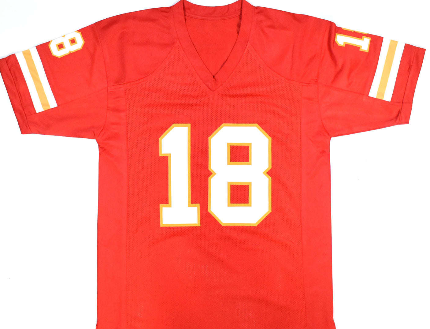 Emmitt Thomas Autographed Red Pro Style Jersey w/HOF - Prova *Black