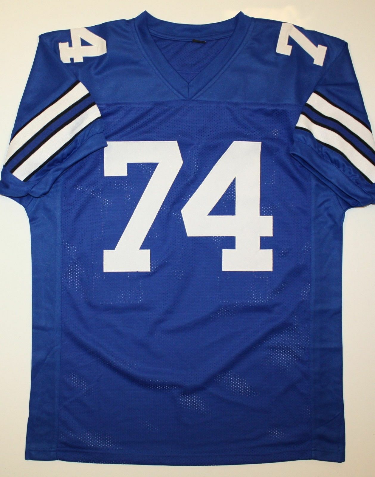 Bob Lilly Autographed Blue Pro Style Jersey with HOF- JSA W Authenticated *4