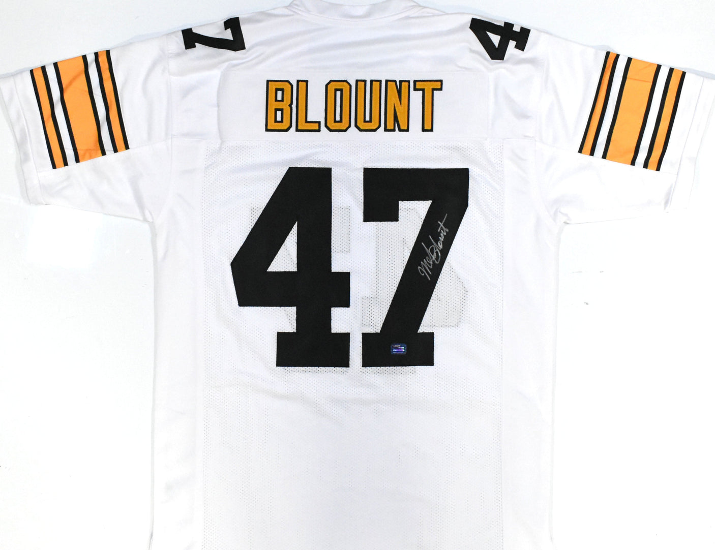 Mel Blount Autographed White Pro Style Jersey - Prova *Silver