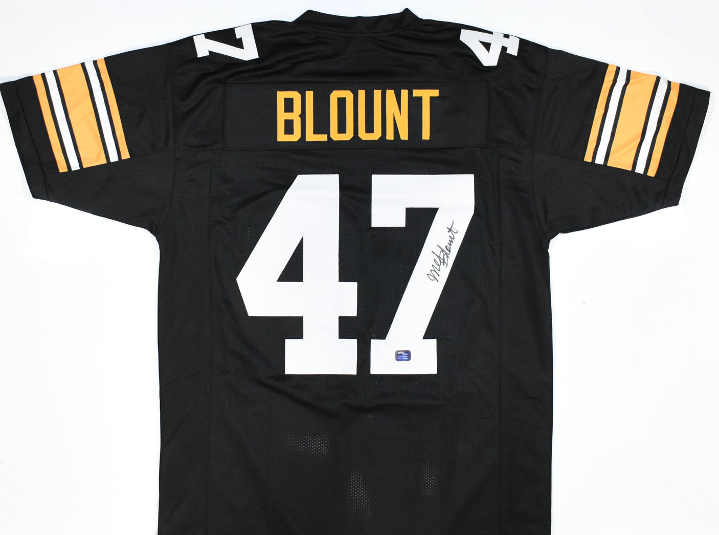 Mel Blount Autographed Black Pro Style Jersey - Prova *Black