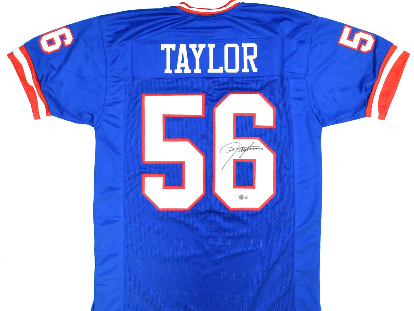 Lawrence Taylor Autographed Blue Pro Style Jersey - Beckett W Hologram *Black