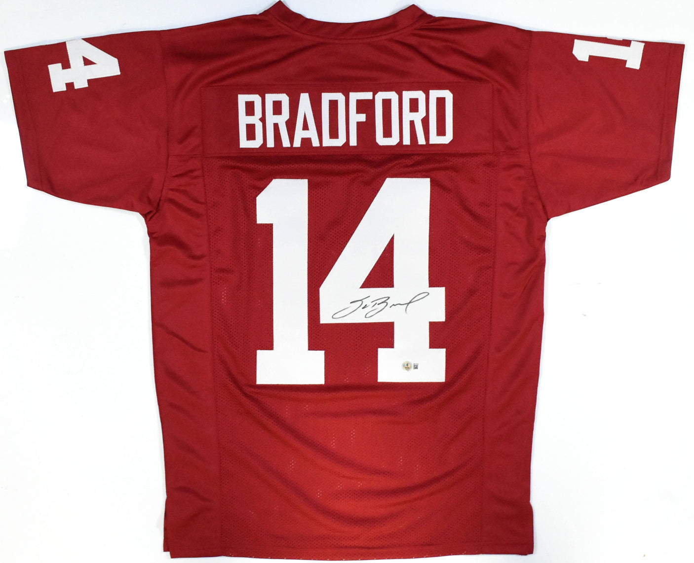 Sam Bradford Autographed Crimson College Style Jersey - Beckett W Hologram