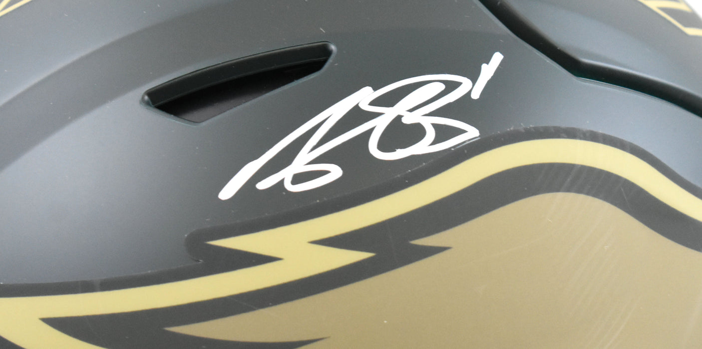 A.J. Brown Autographed Eagles F/S Salute 2025 Speed Flex Helmet - Beckett W Holo