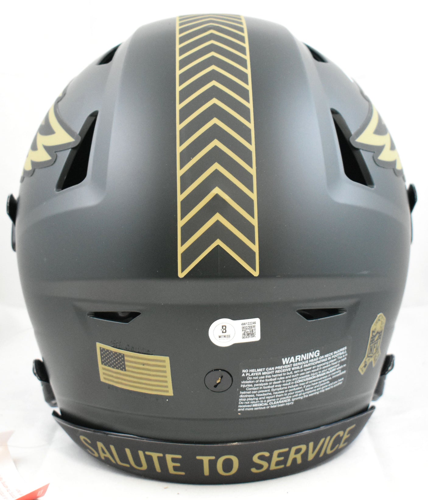 A.J. Brown Autographed Eagles F/S Salute 2025 Speed Flex Helmet - Beckett W Holo