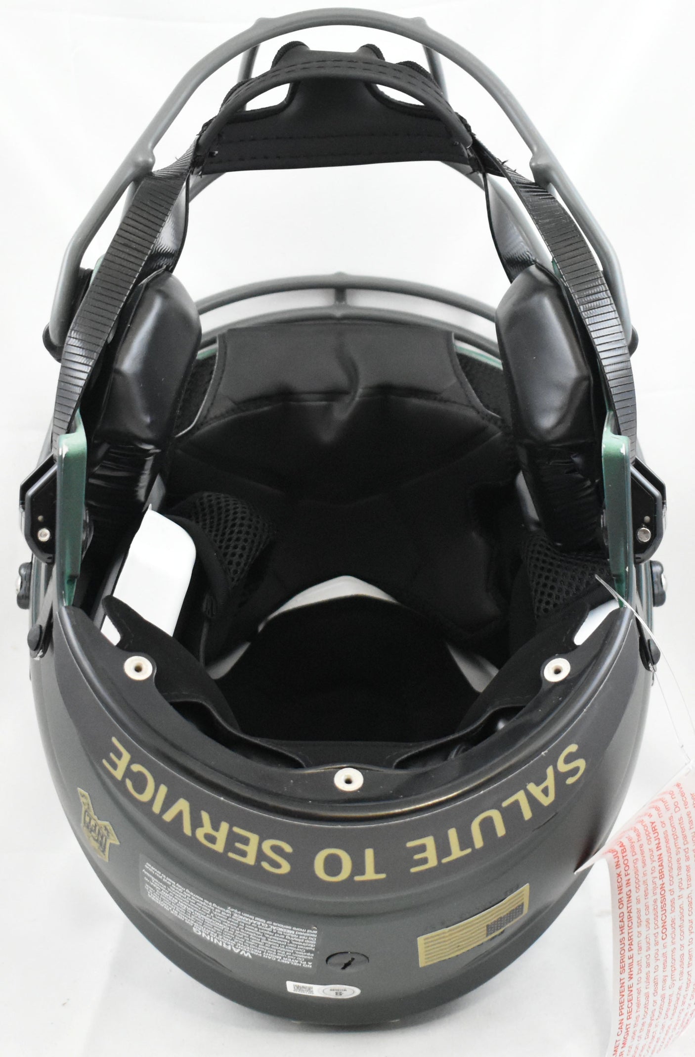 A.J. Brown Autographed Eagles F/S Salute 2025 SpeedFlex Helmet - Beckett W Holo