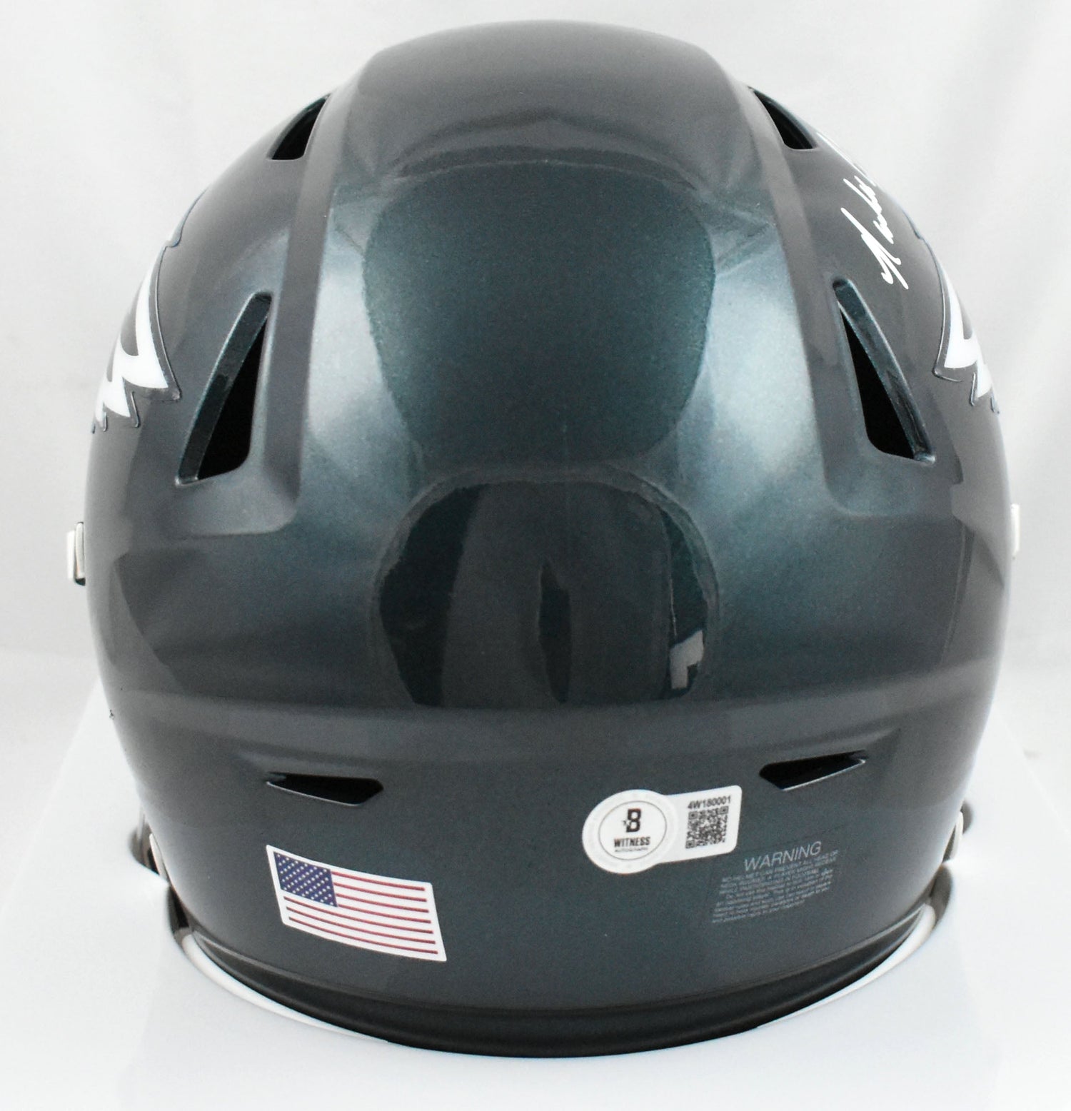 Randall Cunningham Autographed Eagles Mid-Size Speedflex Helmet - Beckett W Holo