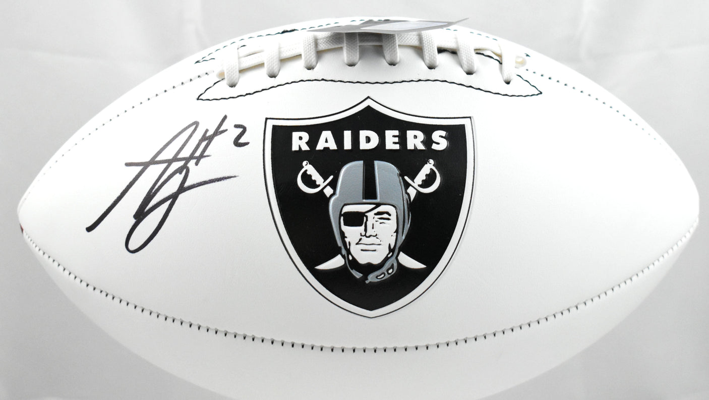 Ashton Jeanty Autographed Las Vegas Raiders Logo Football - Beckett W Hologram