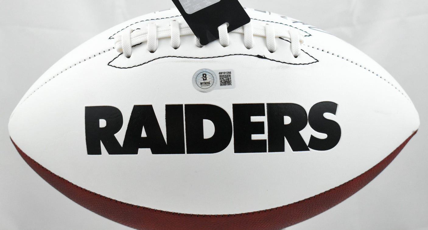 Ashton Jeanty Autographed Las Vegas Raiders Logo Football - Beckett W Hologram