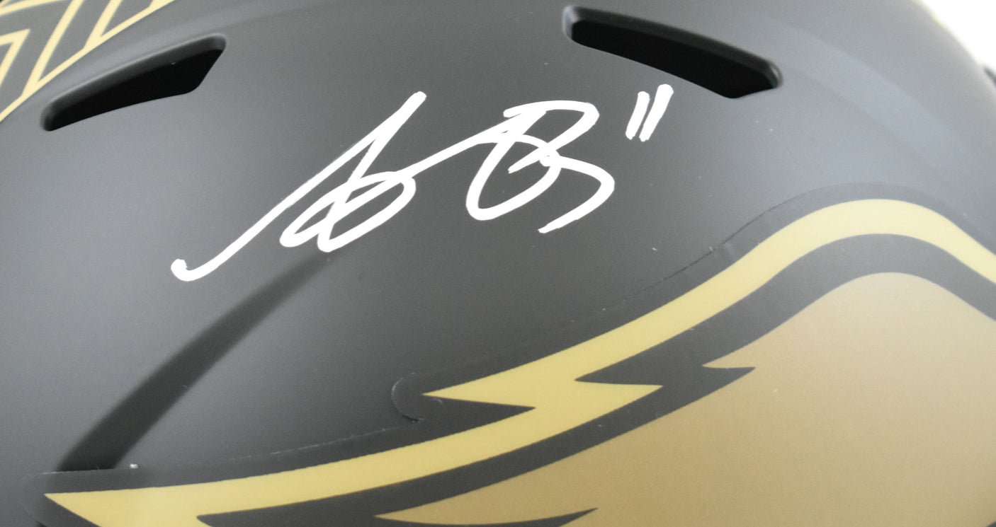 A.J. Brown Autographed Eagles F/S Salute 2025 Speed Helmet - Beckett W Hologram