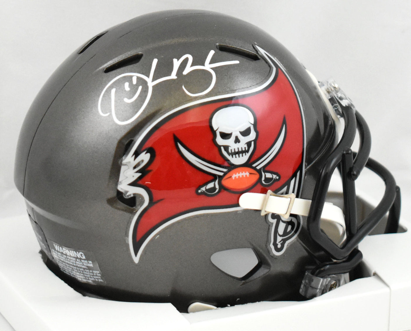 Derrick Brooks Autographed Tampa Bay Buccaneers Speed Mini Helmet - Prova *White