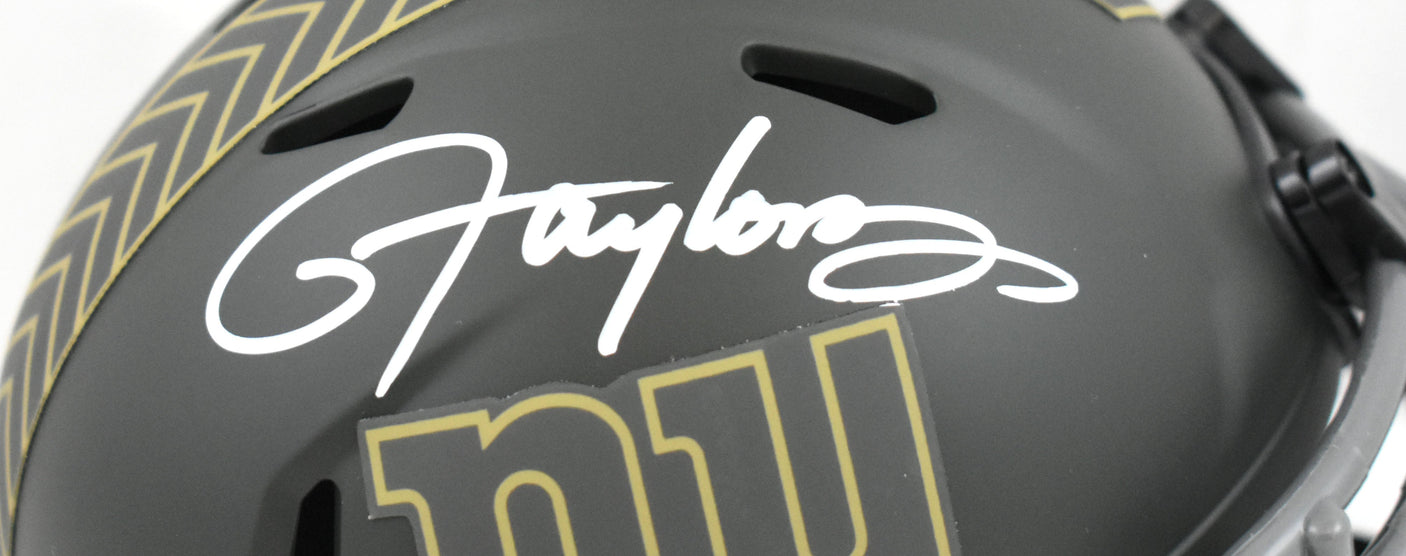 Lawrence Taylor Signed New York Giants Salute 25 Speed Mini Helmet Beckett WHolo