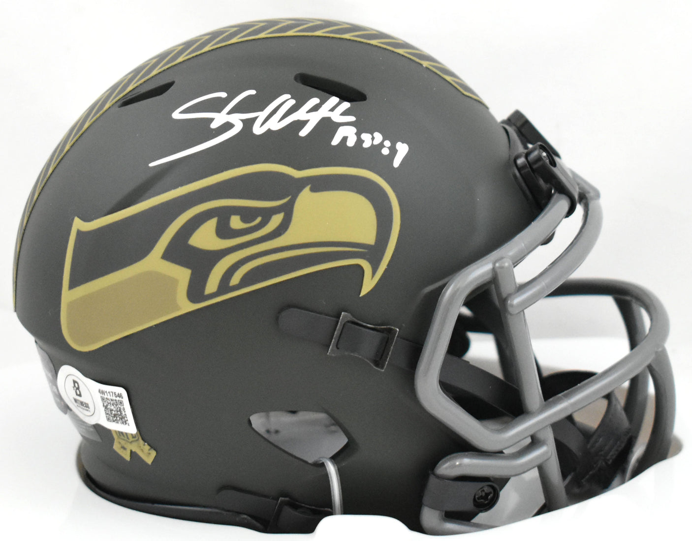 Shaun Alexander Signed Seahawks Salute 2025 Speed Mini Helmet Beckett W Holo