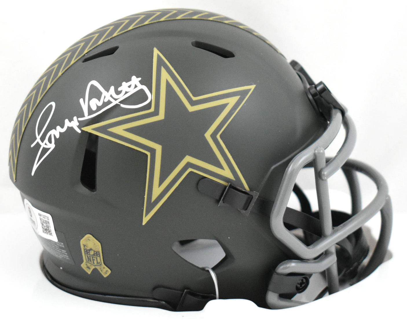 Tony Dorsett Signed Dallas Cowboys Salute 2025 Speed Mini Helmet -Beckett W Holo