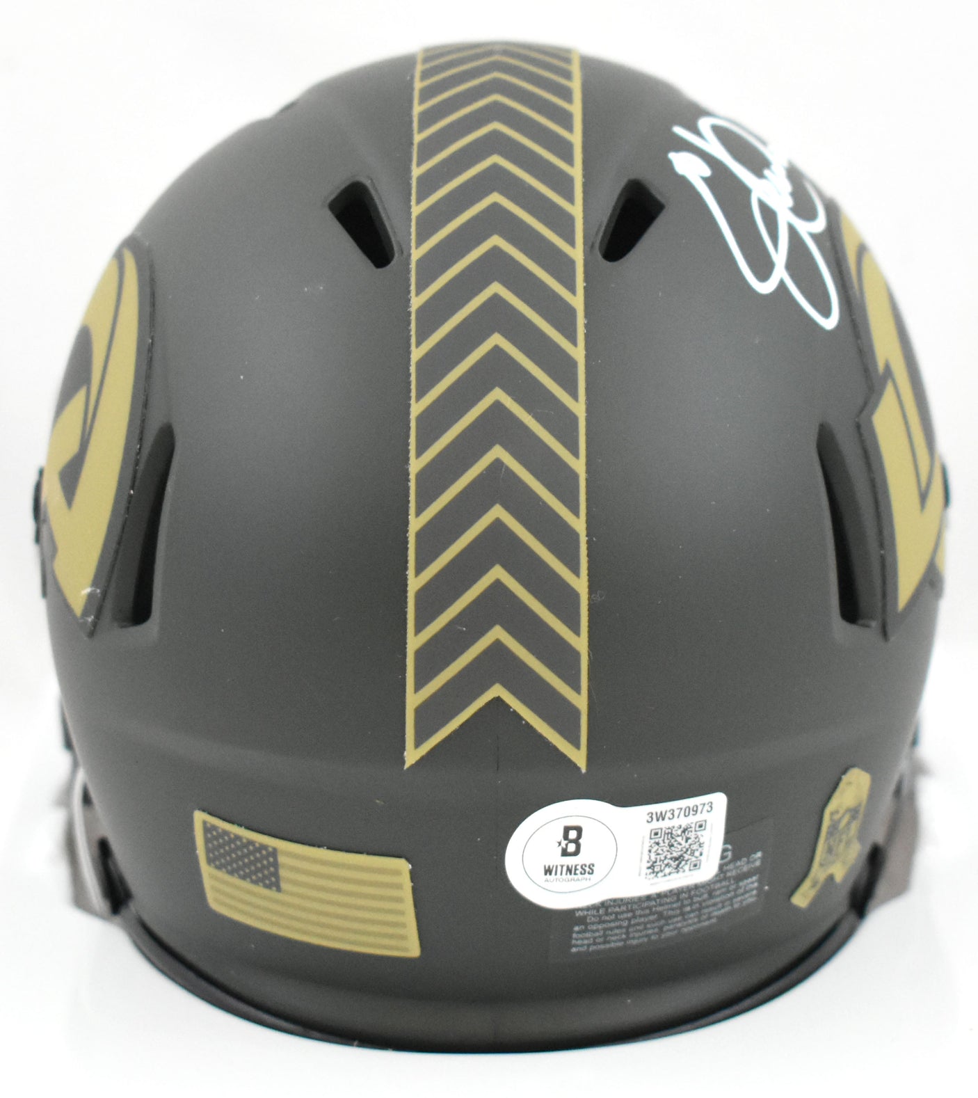 Eric Dickerson Autographed Rams Salute 2025 Speed Mini Helmet HOF Beckett W Holo