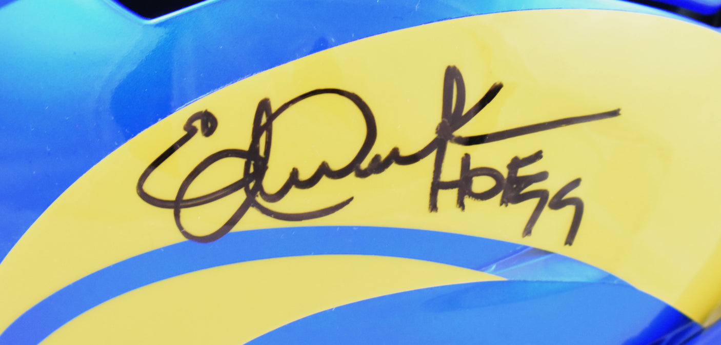 Eric Dickerson Autographed Rams Mid-Size SpeedFlex Helmet HOF - Beckett W Holo