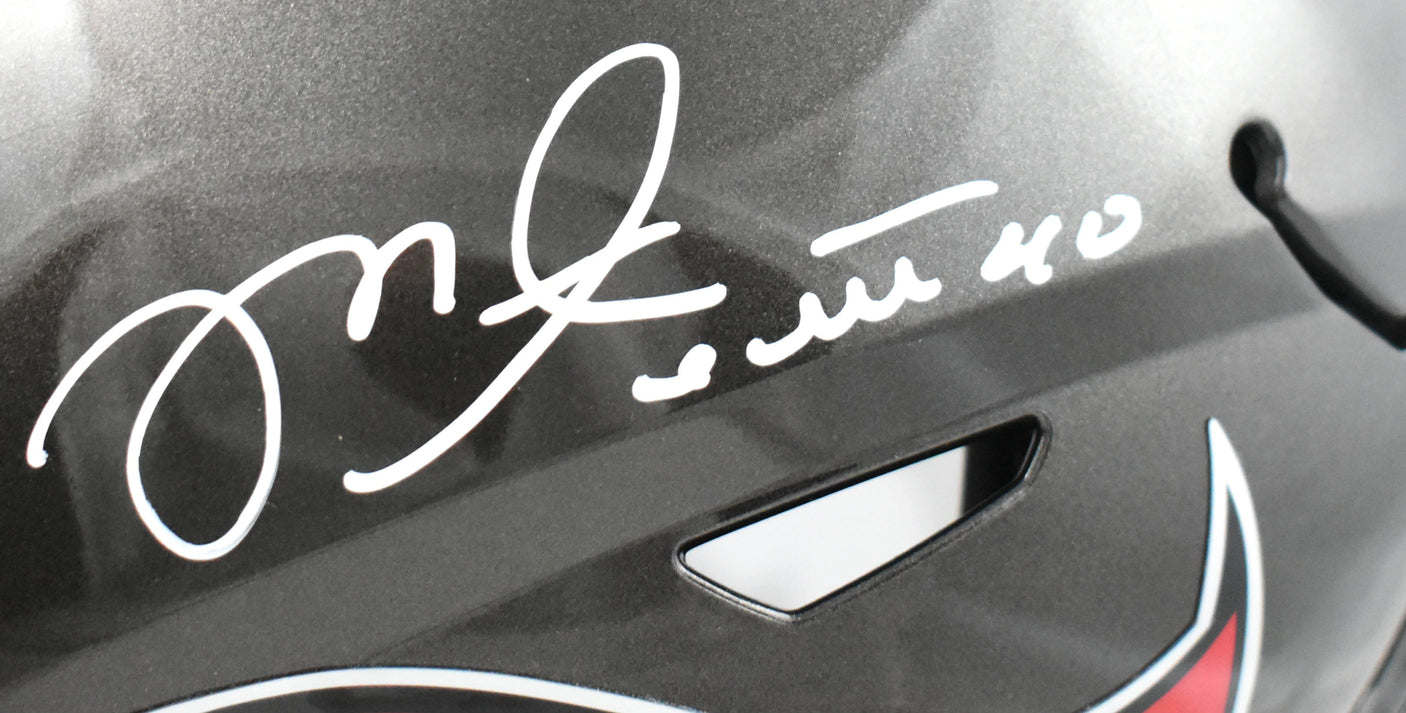 Mike Alstott Autographed Buccaneers Mid-Size SpeedFlex Helmet - Beckett W Holo