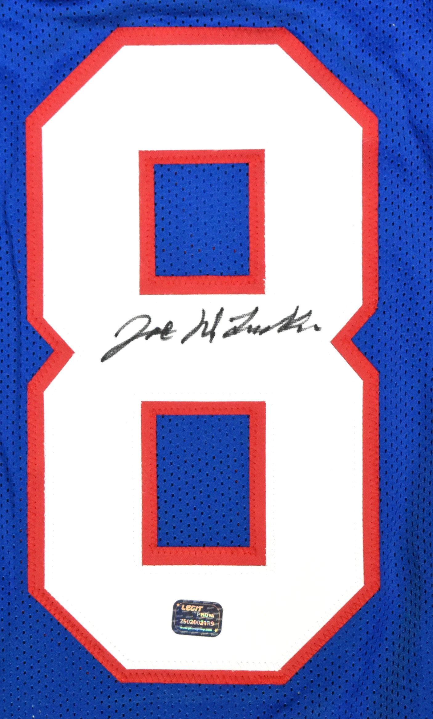 Joe DeLamielleure Autographed Blue Pro Style Jersey - Prova *Black