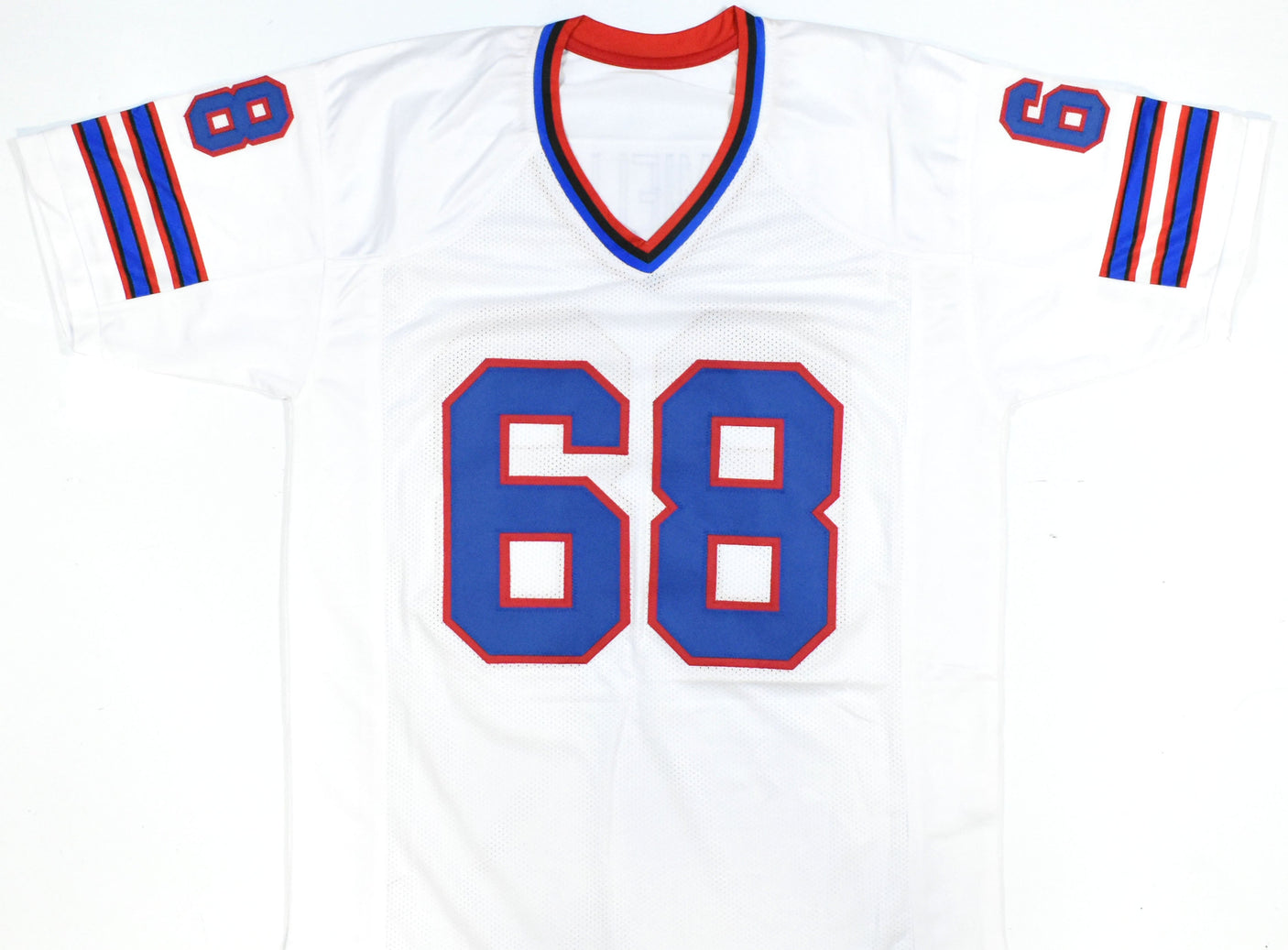 Joe DeLamielleure Autographed White Pro Style Jersey - Prova *Silver