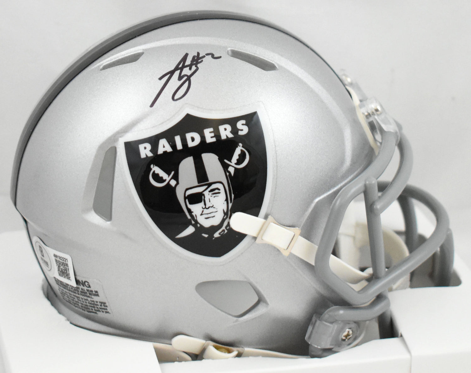 Ashton Jeanty Autographed Las Vegas Raiders Speed Mini Helmet - Beckett W Holo